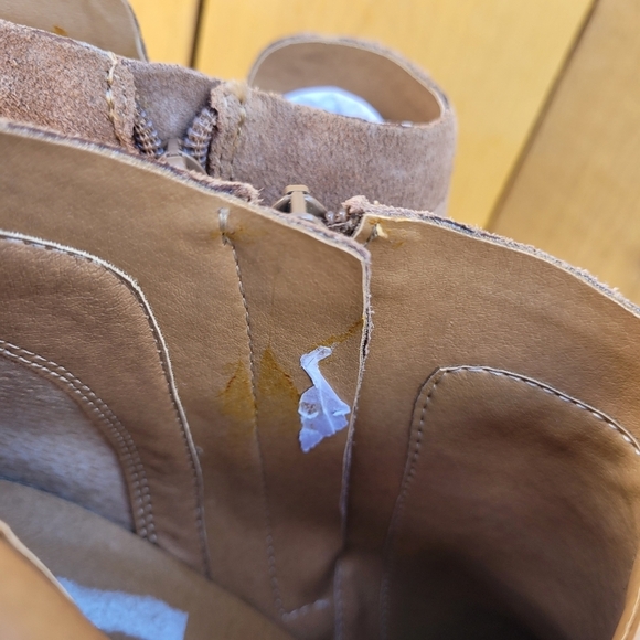 LUCKY BRAND SUEDE ANKLE WEDGE BOOTIES SZ 10 - Picture 12 of 16